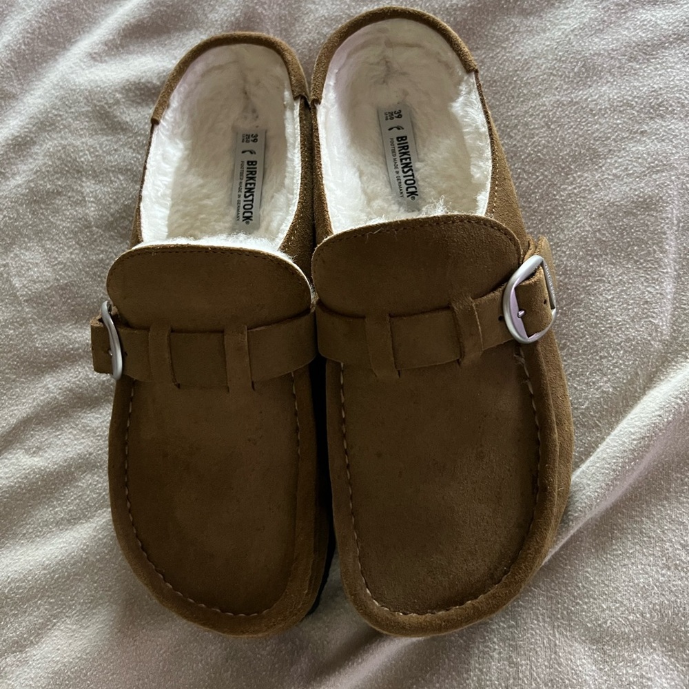 Womans Birkenstock Buckley shearling shoes